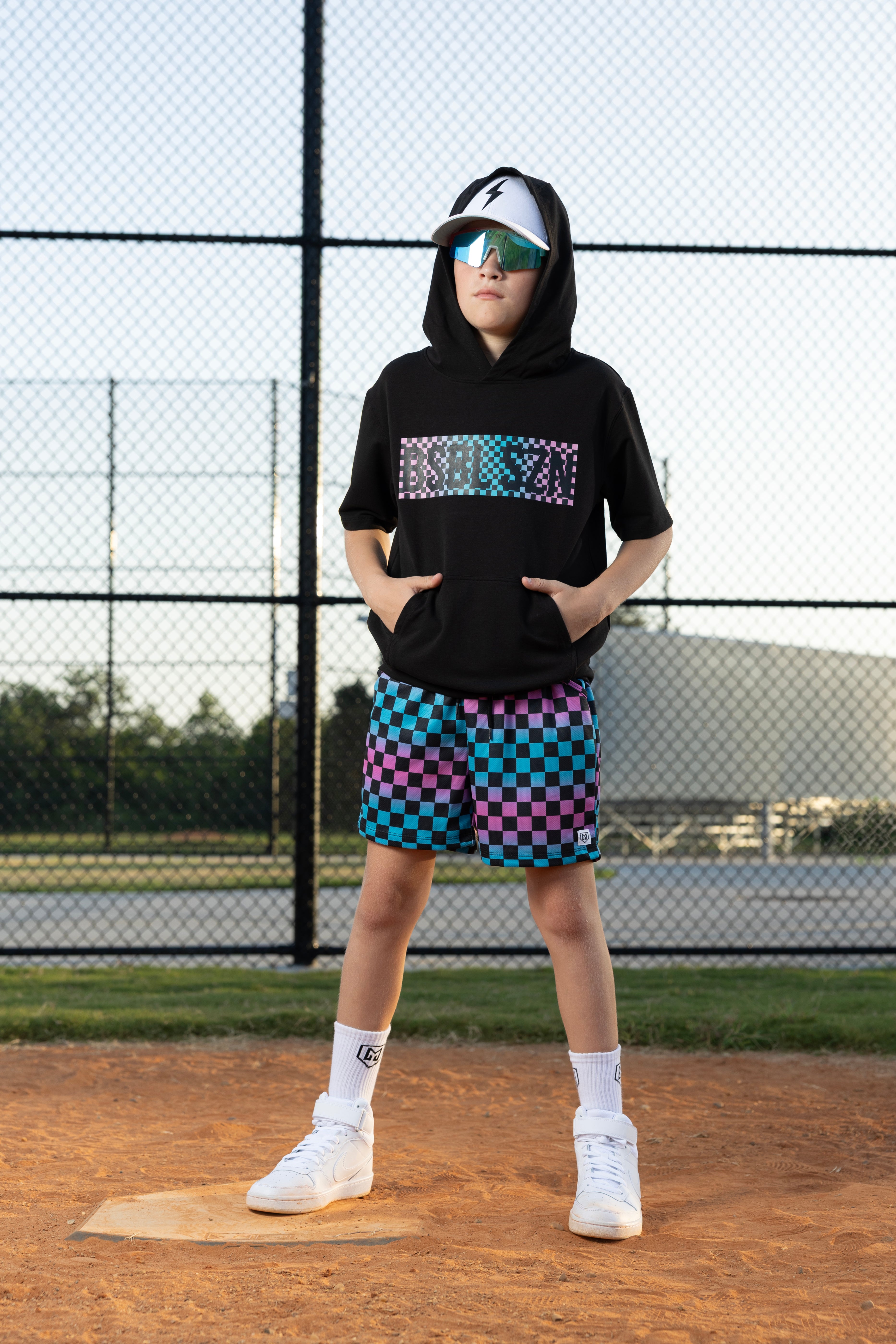 CHECK YA FADE BSBL SZN HOODIE TEE SHIRT (ELEVATED BLEND)