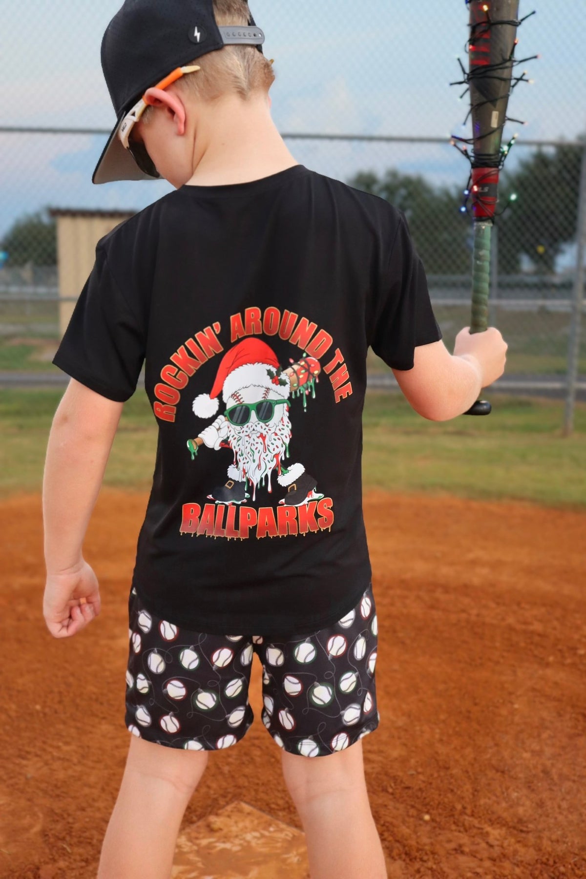 ROCKIN’ AROUND THE BALLPARKS SHORT SLEEVE FRONT & BACK GRAPHIC TEE SHIRT (SIGNATURE BLEND) - Mav Wear