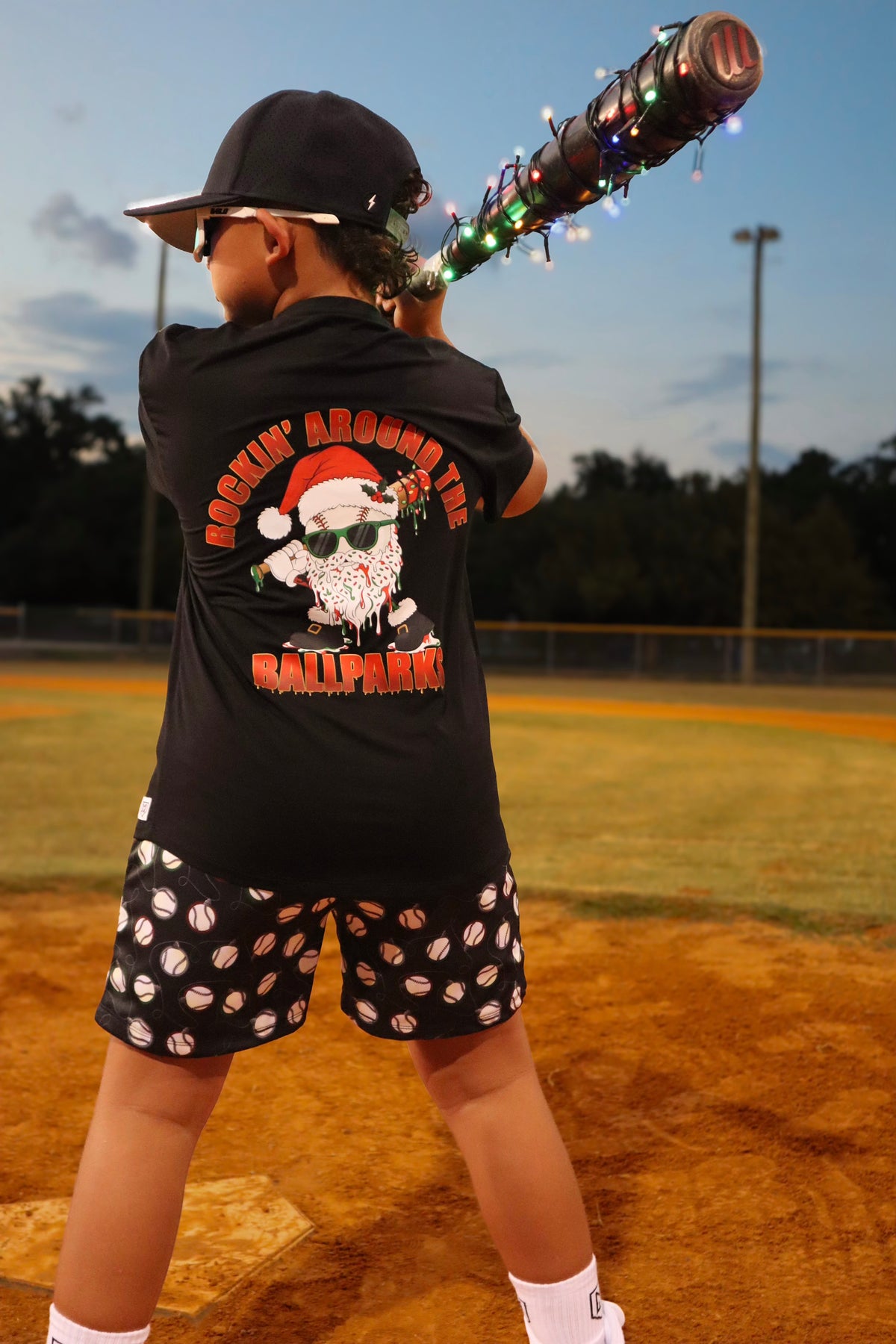 ROCKIN’ AROUND THE BALLPARKS SHORT SLEEVE FRONT & BACK GRAPHIC TEE SHIRT (SIGNATURE BLEND)