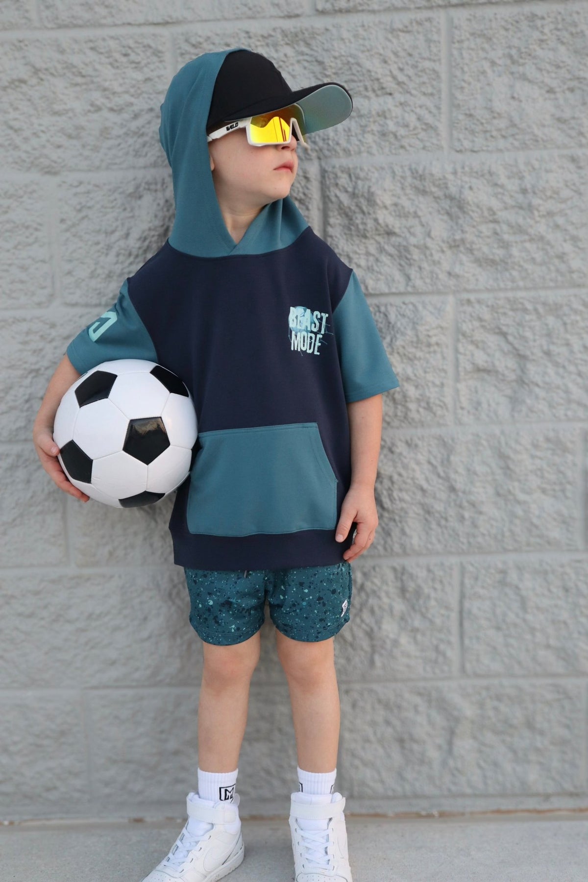 BEAST MODE SOCCER HOODIE TEE SHIRT (FRONT & BACK) (ELEVATED BLEND) - Mav Wear