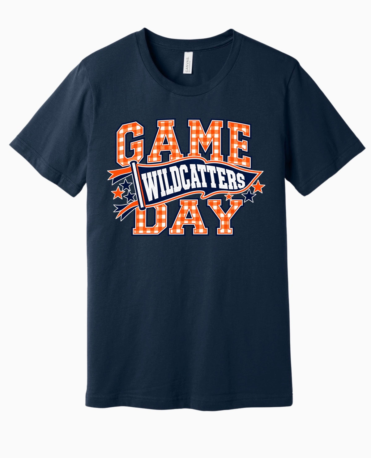 GAME DAY WILDCATTERS BELLA + CANVAS TEE SHIRT (NAVY)