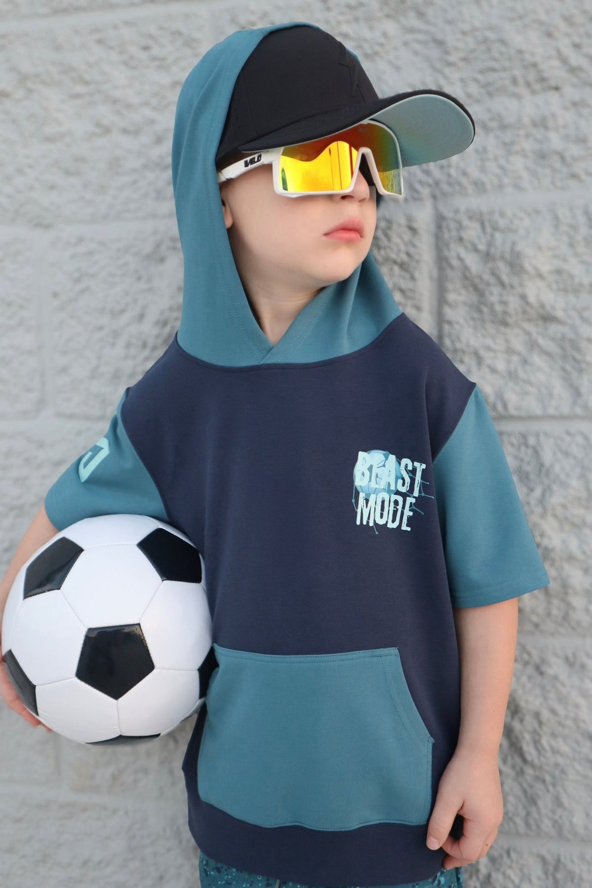 BEAST MODE SOCCER HOODIE TEE SHIRT (FRONT & BACK) (ELEVATED BLEND) - Mav Wear