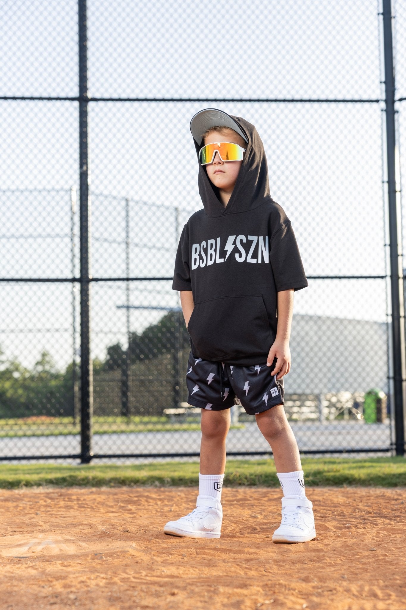 STORM FADE BSBL SZN HOODIE TEE SHIRT (ELEVATED BLEND) - Mav Wear