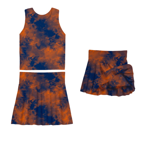 ALL STAR FADE NYLON SPANDEX SKORT SET