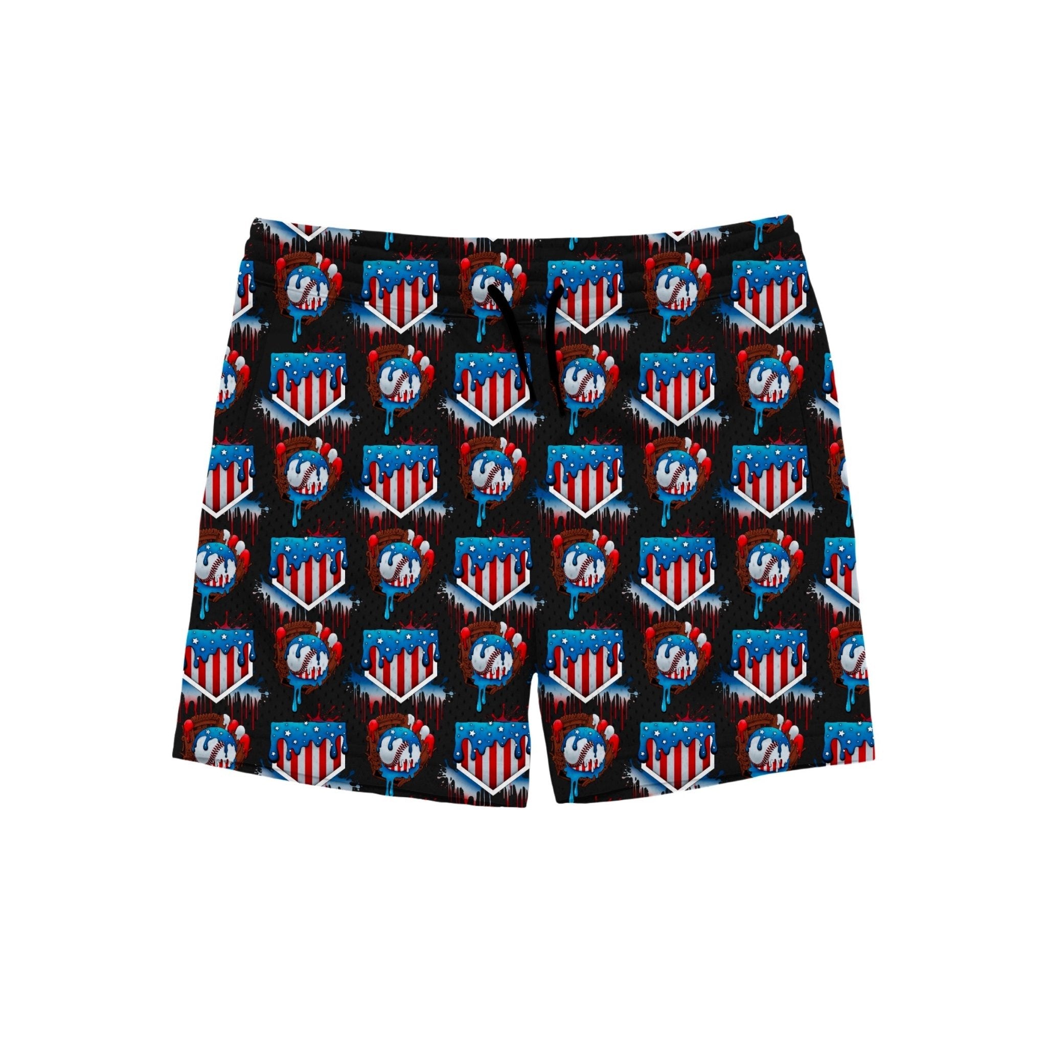 RED, WHITE, & DRIP SHORTS - Mav Wear