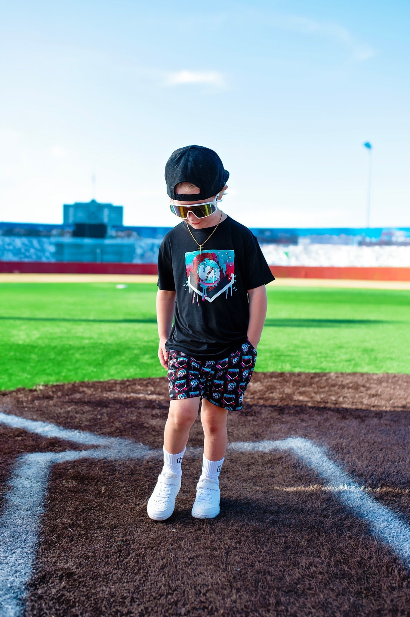 BLACKOUT BASES GRAPHIC TEE SHIRT - Mav Wear