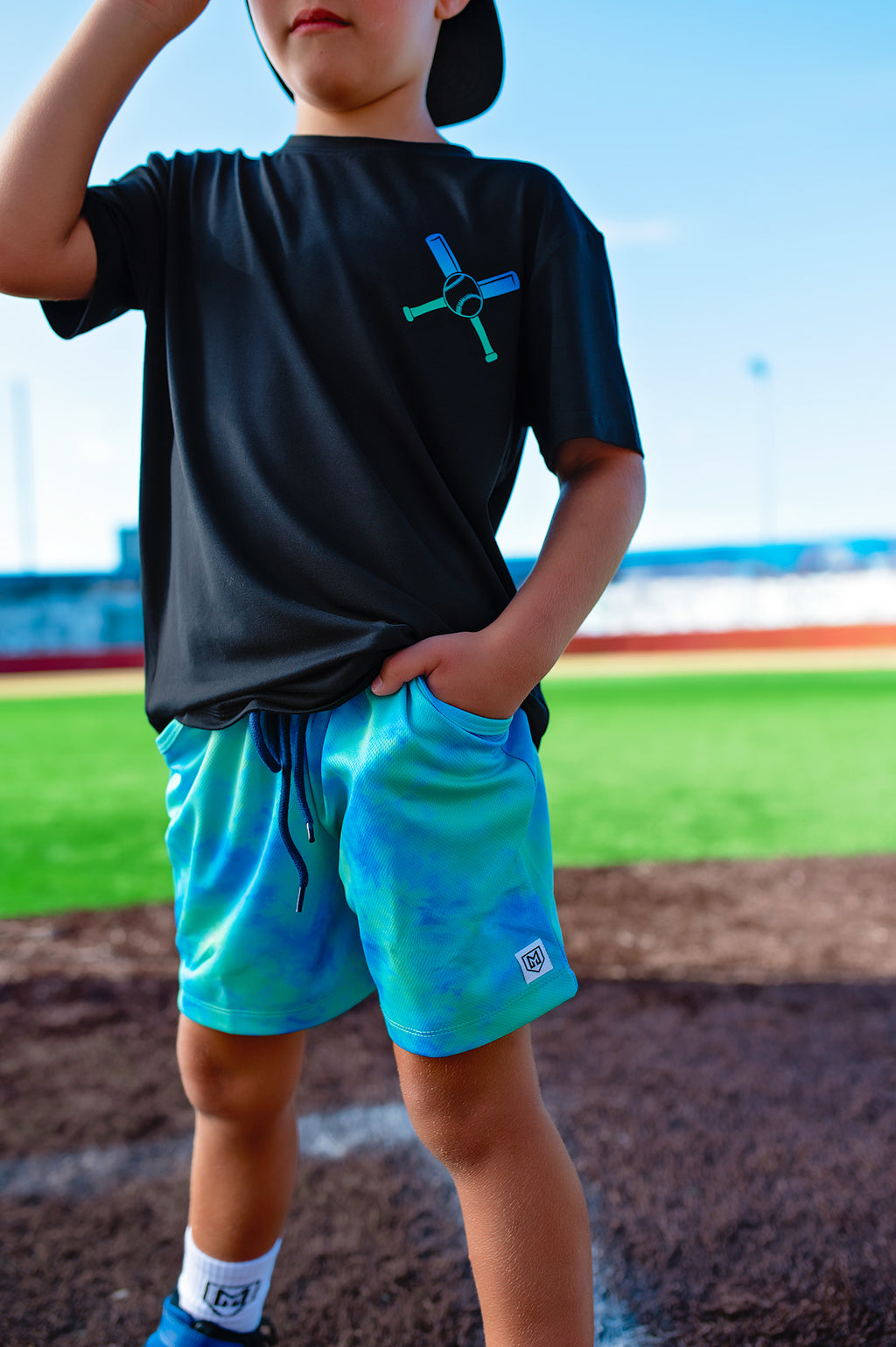 GAME ON GLOW BASEBALL FRONT & BACK GRAPHIC TEE SHIRT