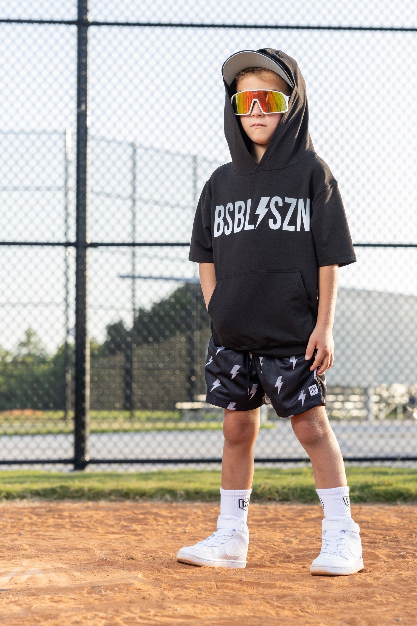 STORM FADE BSBL SZN HOODIE TEE SHIRT (ELEVATED BLEND) - Mav Wear
