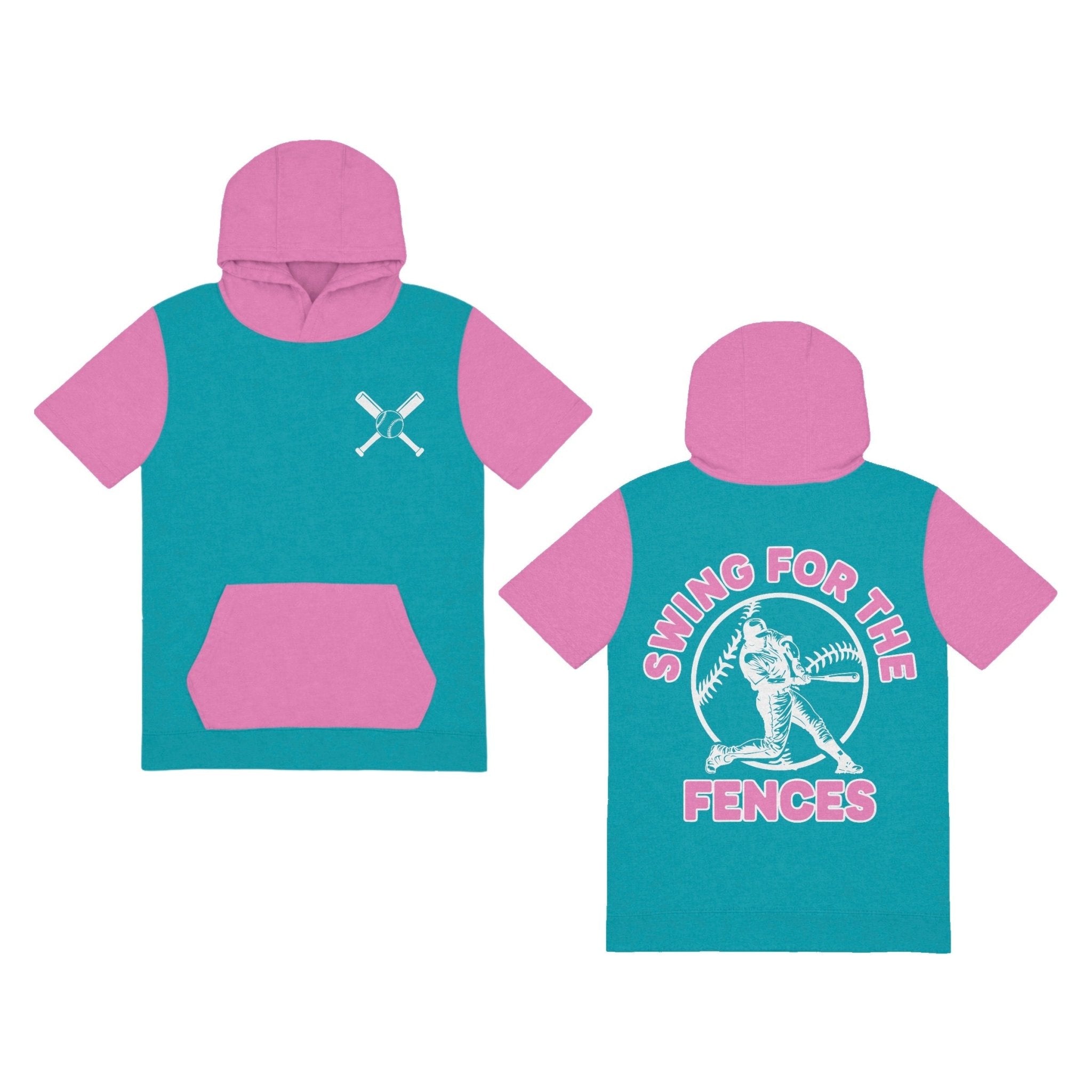 COTTON CANDY VOLTAGE HOODIE TEE SHIRT (FRONT & BACK) (ELEVATED BLEND) - Mav Wear
