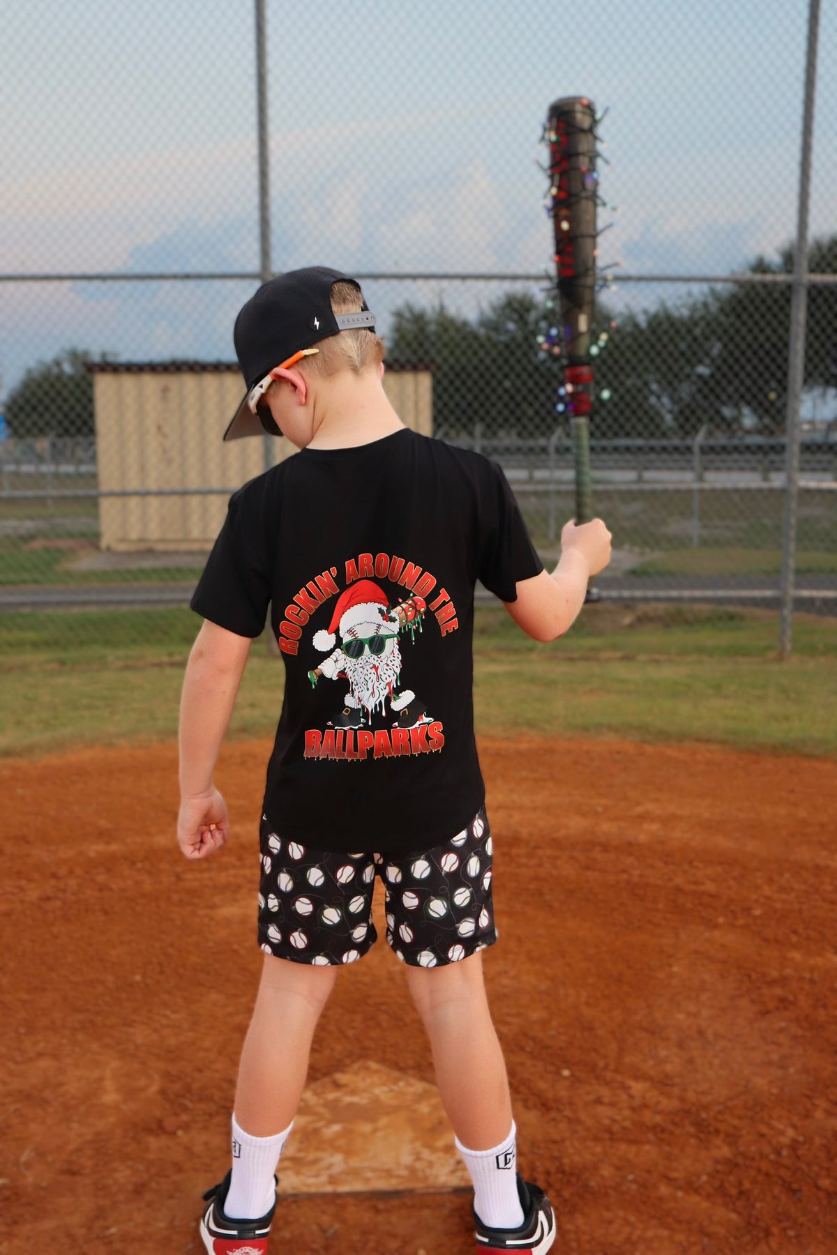 ROCKIN’ AROUND THE BALLPARKS SHORT SLEEVE FRONT & BACK GRAPHIC TEE SHIRT (SIGNATURE BLEND)