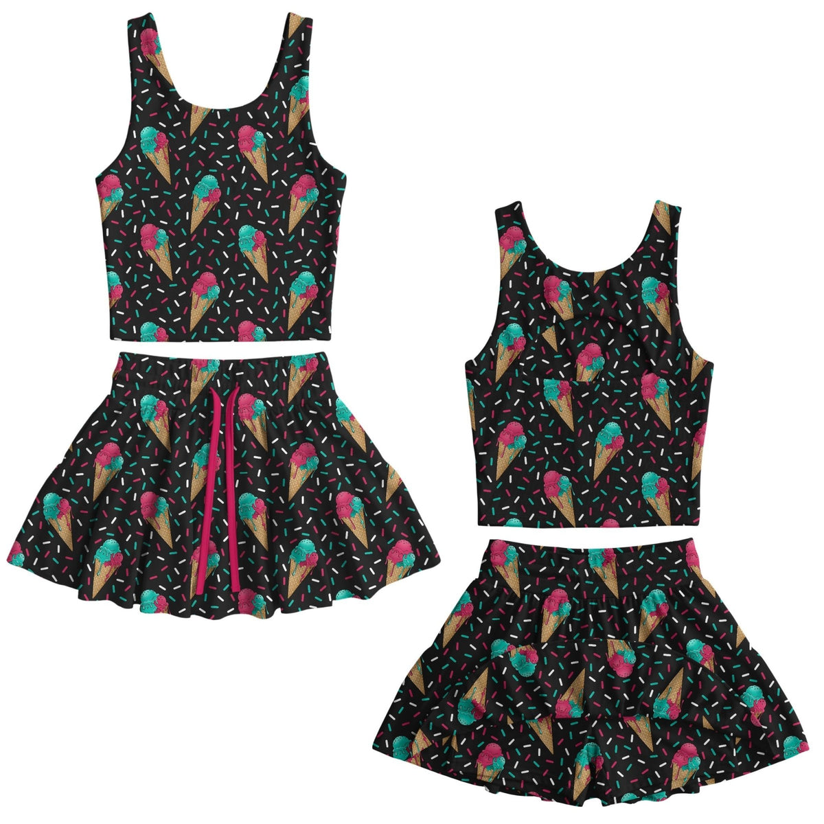 TOP IT OFF TEAL ATHLETIC SKORT SET - Mav Wear