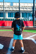 GAME ON GLOW BASEBALL FRONT & BACK GRAPHIC TEE SHIRT