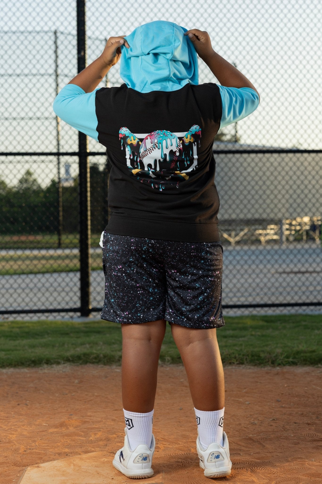 GLAZE CRAZE HOODIE TEE SHIRT (FRONT & BACK) (ELEVATED BLEND) - Mav Wear