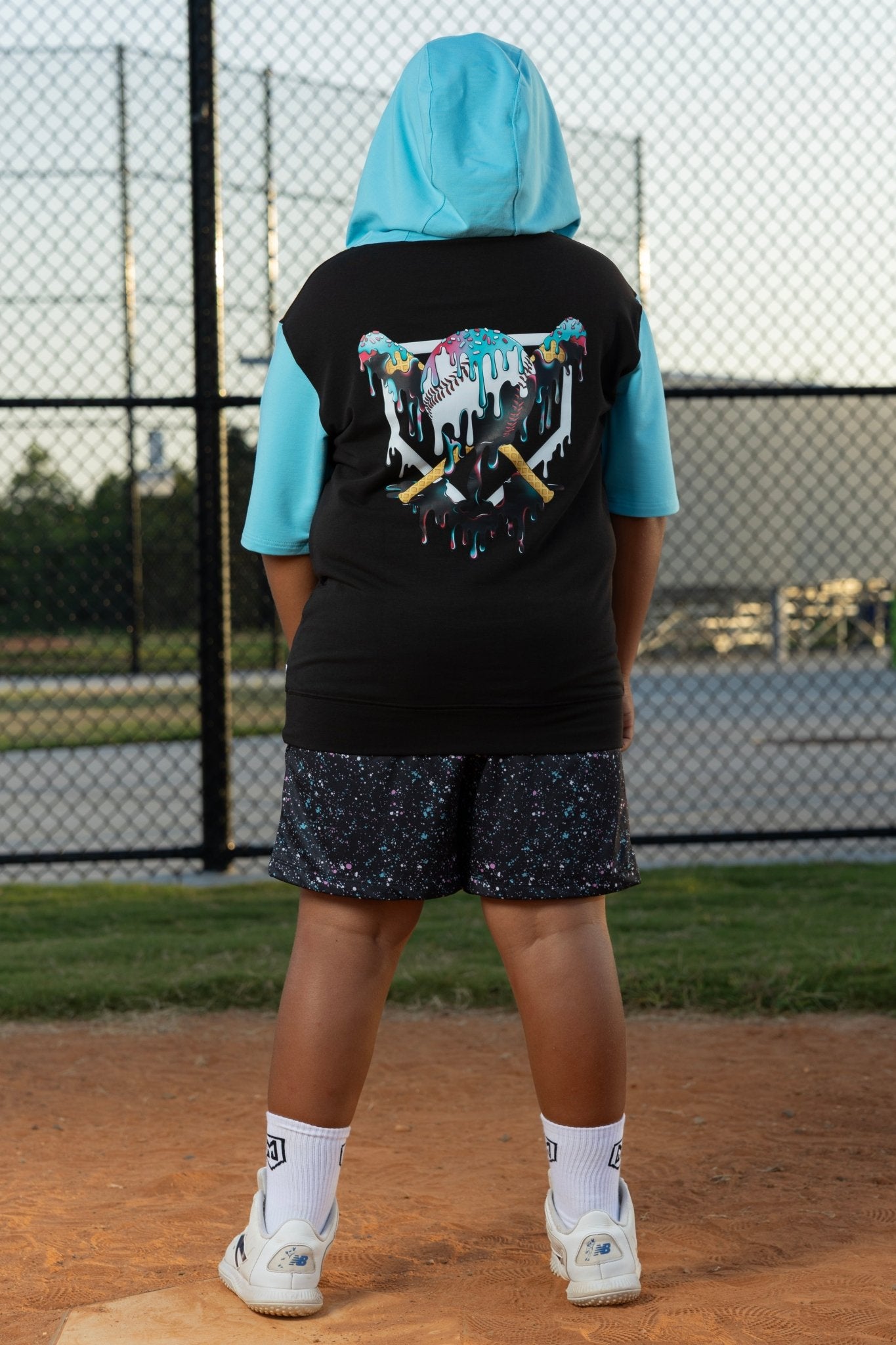 GLAZE CRAZE HOODIE TEE SHIRT (FRONT & BACK) (ELEVATED BLEND) - Mav Wear