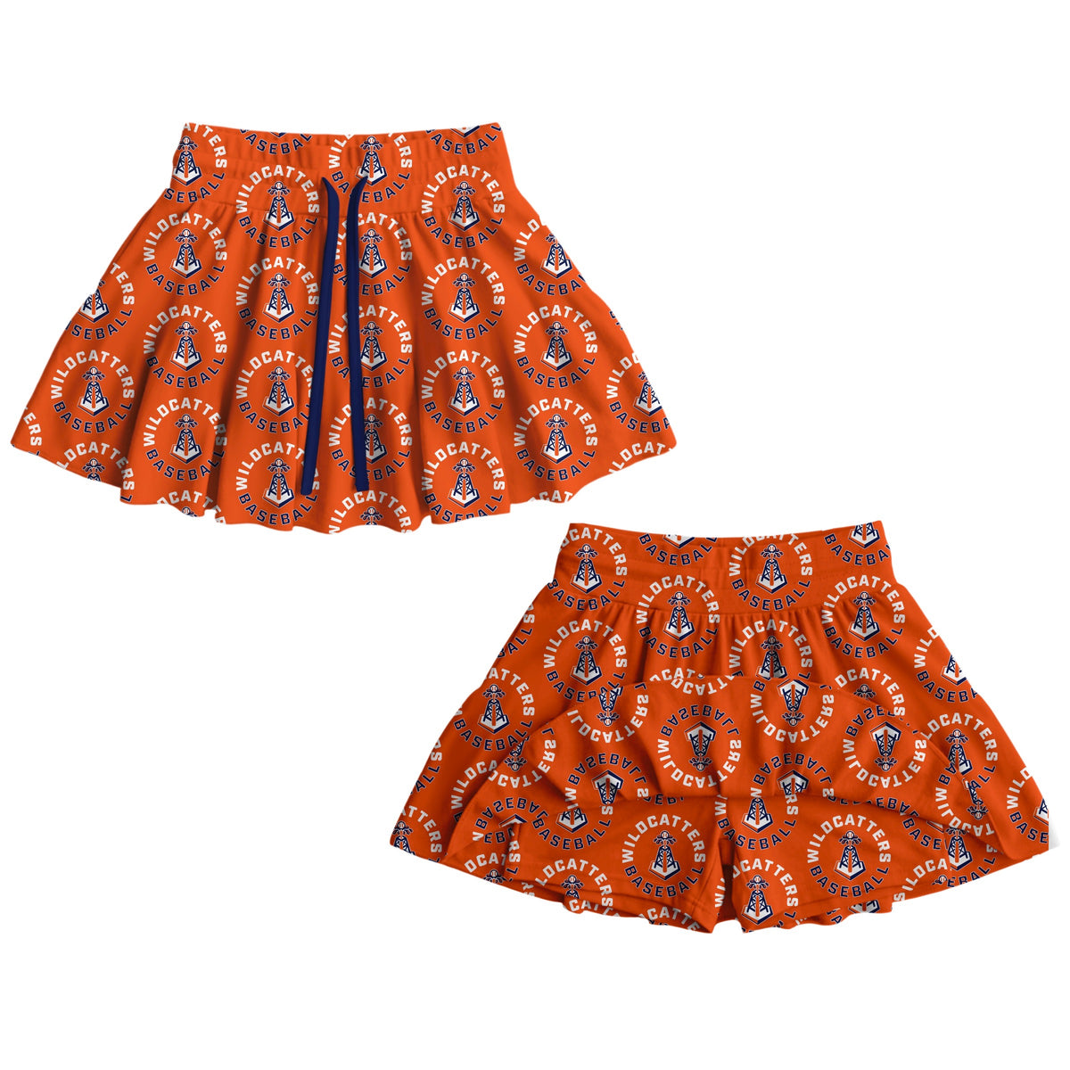 WILDCATTERS ORANGE SKORT